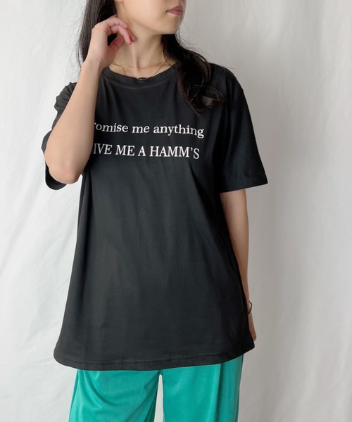 H.Warren（エイチウォーレン）の「カレッジロゴT（Tシャツ/カットソー・レディース・ホワイト/ブラック/パープル/レッド/オレンジ/グリーン・FREE）」の2枚目の写真