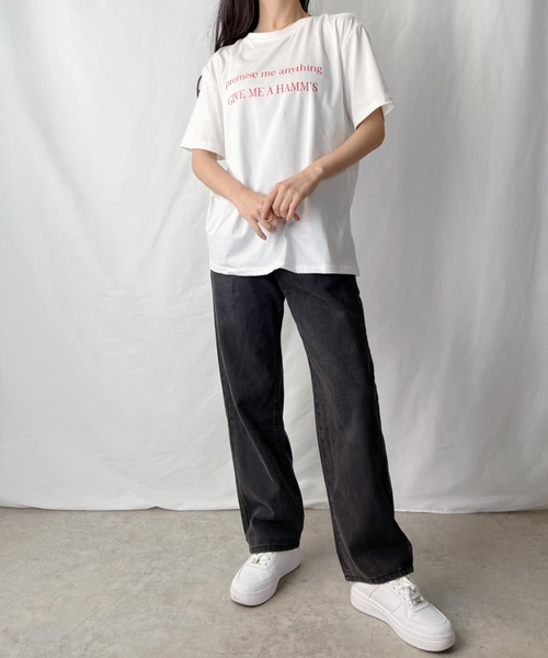 H.Warren（エイチウォーレン）の「カレッジロゴT（Tシャツ/カットソー・レディース・ホワイト/ブラック/パープル/レッド/オレンジ/グリーン・FREE）」の10枚目の写真