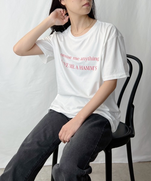 H.Warren（エイチウォーレン）の「カレッジロゴT（Tシャツ/カットソー・レディース・ホワイト/ブラック/パープル/レッド/オレンジ/グリーン・FREE）」の9枚目の写真