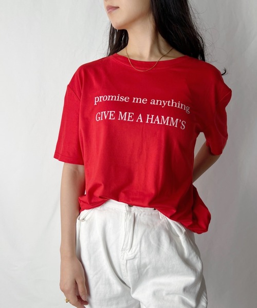 H.Warren（エイチウォーレン）の「カレッジロゴT（Tシャツ/カットソー・レディース・ホワイト/ブラック/パープル/レッド/オレンジ/グリーン・FREE）」の22枚目の写真