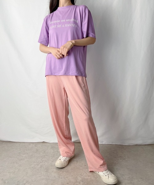 H.Warren（エイチウォーレン）の「カレッジロゴT（Tシャツ/カットソー・レディース・ホワイト/ブラック/パープル/レッド/オレンジ/グリーン・FREE）」の21枚目の写真