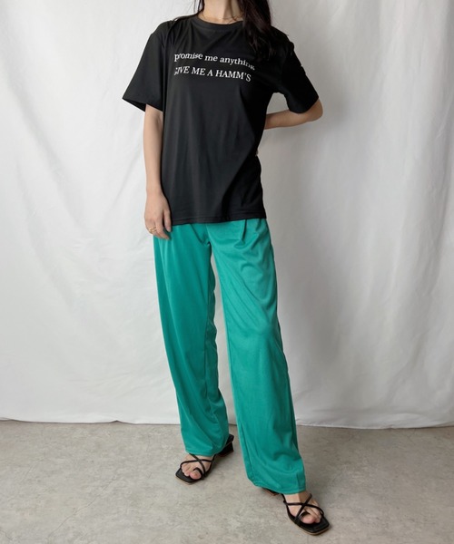 H.Warren（エイチウォーレン）の「カレッジロゴT（Tシャツ/カットソー・レディース・ホワイト/ブラック/パープル/レッド/オレンジ/グリーン・FREE）」の14枚目の写真