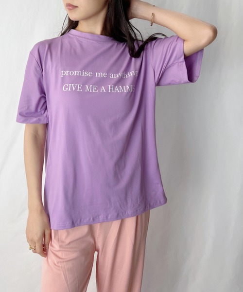 H.Warren（エイチウォーレン）の「カレッジロゴT（Tシャツ/カットソー・レディース・ホワイト/ブラック/パープル/レッド/オレンジ/グリーン・FREE）」の18枚目の写真