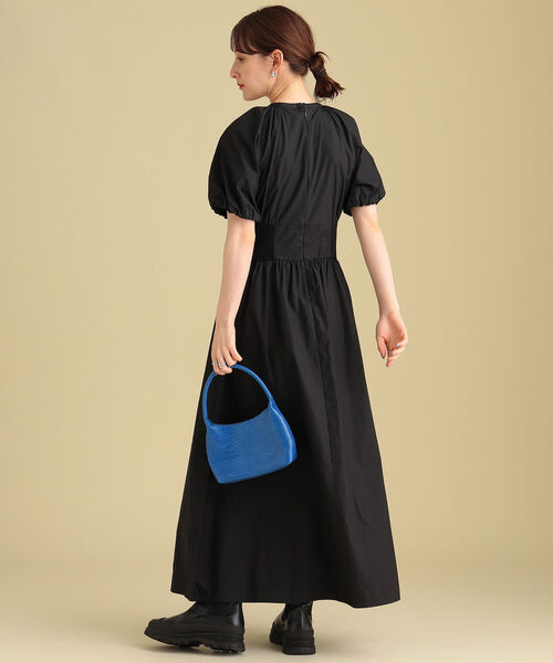 Ray BEAMS（レイビームス）の「Ray BEAMS / サイド リブ ギャザー ワンピース（ワンピース・レディース・ミント/ブラック・0/1）」の6枚目の写真