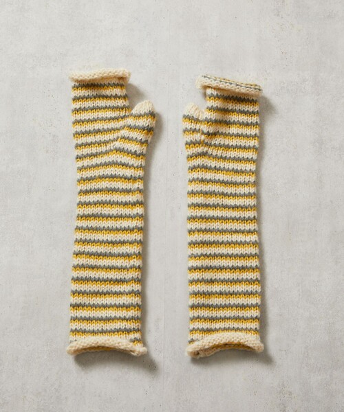 FREAK'S STORE（フリークスストア）の「【WEB限定】ニットボーダーアームウォーマー（アームカバー・レディース・レッド/イエロー/グリーン・ONE SIZE）」の12枚目の写真