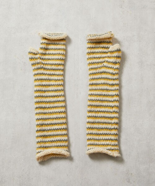 FREAK'S STORE（フリークスストア）の「【WEB限定】ニットボーダーアームウォーマー（アームカバー・レディース・レッド/イエロー/グリーン・ONE SIZE）」の13枚目の写真