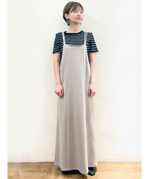 Lugnoncure(ルノンキュール)の「ポンチキャミワンピース(ワンピース・レディース・ブルー/グレー/ブラック・フリ-)」の3枚目の写真