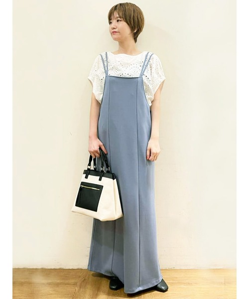 Lugnoncure(ルノンキュール)の「ポンチキャミワンピース(ワンピース・レディース・ブルー/グレー/ブラック・フリ-)」の1枚目の写真