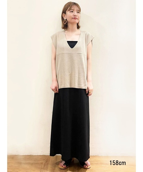 Lugnoncure(ルノンキュール)の「ポンチキャミワンピース(ワンピース・レディース・ブルー/グレー/ブラック・フリ-)」の12枚目の写真