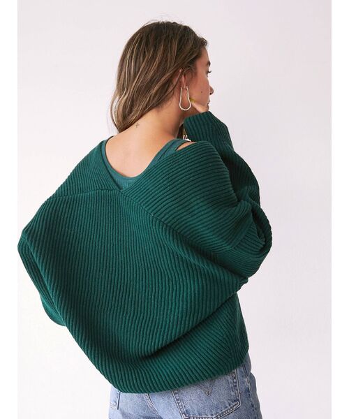 Ungrid（アングリッド）の「BRiCO Vネックルーズニット（ニット/セーター・レディース・オレンジ/ブラウン/グリーン・FREE）」の11枚目の写真