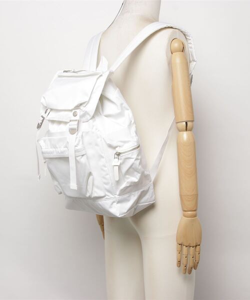 603（ロクマルサン）の「603　4ポケットナイロンミニリュック（バックパック/リュック・メンズ・ホワイト/ブラック・FREE）」の6枚目の写真