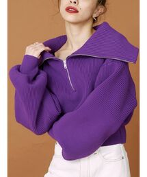 EVRIS | ハーフジップショートニット(ニット/セーター)