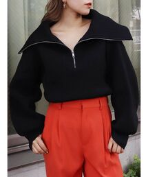 EVRIS | ハーフジップショートニット(ニット/セーター)