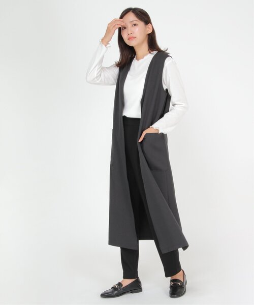 ikka（イッカ）の「【2点セット】2WAYジャンスカカットプルオーバーセット（ジャンパースカート・レディース・ブラック/ベージュ/グリーン・S/M/L）」の13枚目の写真