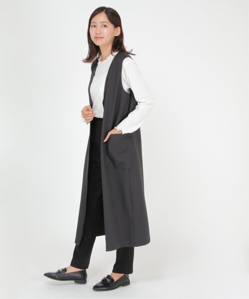 ikka（イッカ）の「【2点セット】2WAYジャンスカカットプルオーバーセット（ジャンパースカート・レディース・ブラック/ベージュ/グリーン・S/M/L）」の12枚目の写真