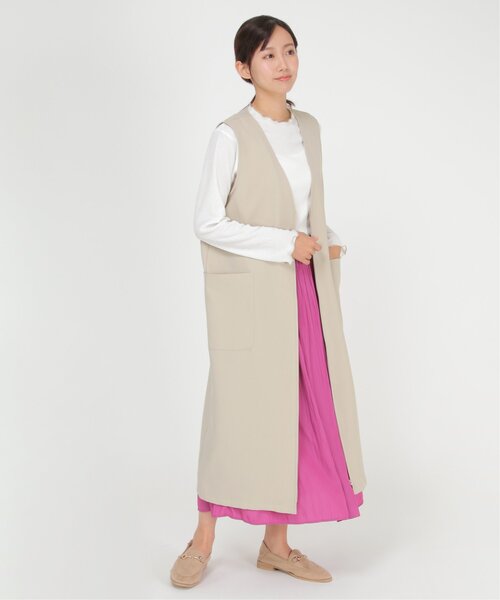 ikka（イッカ）の「【2点セット】2WAYジャンスカカットプルオーバーセット（ジャンパースカート・レディース・ブラック/ベージュ/グリーン・S/M/L）」の7枚目の写真