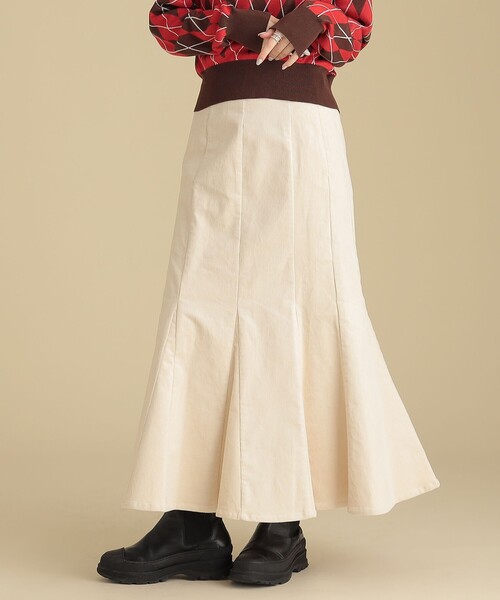 Ray BEAMS（レイビームス）の「Ray BEAMS / コーデュロイ マーメイド スカート（スカート・レディース・ベージュ/オフホワイト/ブラウン系その他5・1/0）」の5枚目の写真