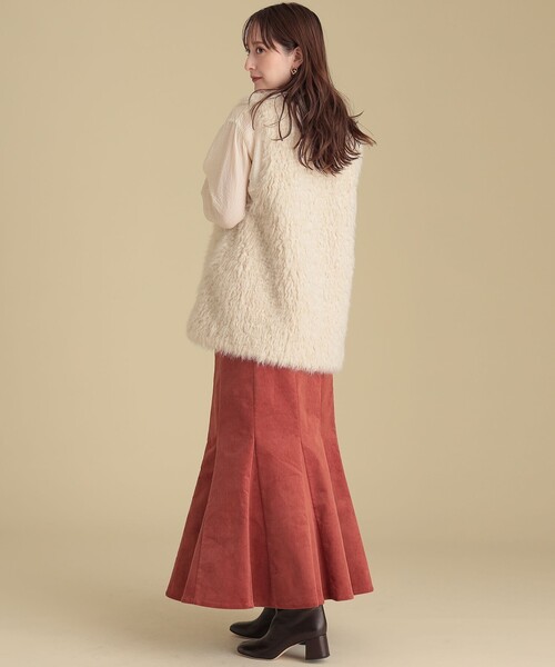 Ray BEAMS（レイビームス）の「Ray BEAMS / コーデュロイ マーメイド スカート（スカート・レディース・ベージュ/オフホワイト/ブラウン系その他5・1/0）」の16枚目の写真