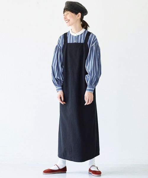 Sunny clouds(サニークラウズ)の「サニークラウズ feat. Shuttle Notes kazumiさんのクレリックストライプブラウス〈レディース〉(シャツ/ブラウス・レディース・ブルー・MEDIUM/LARGE/X-LARGE/XX-LARGE/NM)」の12枚目の写真