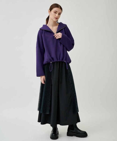 CITY TOKYO（シティトウキョウ）の「カバープリーツコンビネーションスカート（スカート・レディース・ベージュ/ブラック・1/2）」の18枚目の写真