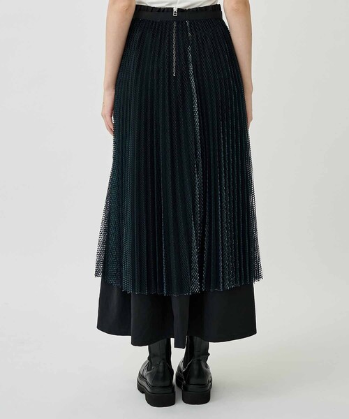 CITY TOKYO（シティトウキョウ）の「カバープリーツコンビネーションスカート（スカート・レディース・ベージュ/ブラック・1/2）」の12枚目の写真