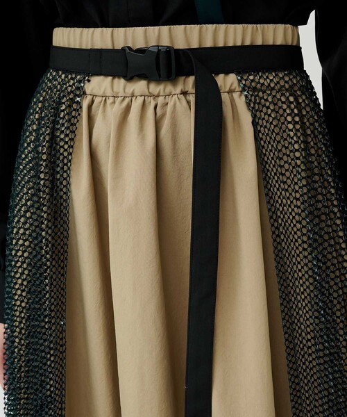 CITY TOKYO（シティトウキョウ）の「カバープリーツコンビネーションスカート（スカート・レディース・ベージュ/ブラック・1/2）」の11枚目の写真