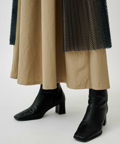 CITY TOKYO（シティトウキョウ）の「カバープリーツコンビネーションスカート（スカート・レディース・ベージュ/ブラック・1/2）」の8枚目の写真