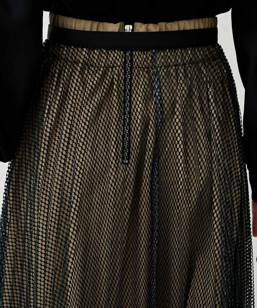 CITY TOKYO（シティトウキョウ）の「カバープリーツコンビネーションスカート（スカート・レディース・ベージュ/ブラック・1/2）」の17枚目の写真