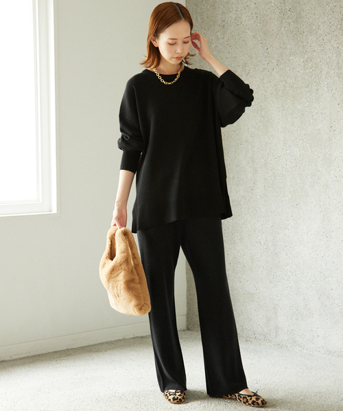 ウォッシャブルウールニットパンツ　ブラックサイズ36 2本セット売り SLOBE IENA（スローブイエナ）の「ウォッシャブルスムースニット