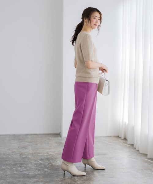 ふんわりシャギーシンプルニット