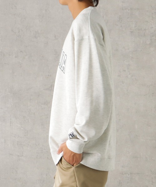 FILA（フィラ）の「FILA フィラ ビッグシルエットカレッジロゴサガラ刺繍トレーナー（スウェット・メンズ・グリーン/ブラック/オートミール・M/L/XL）」の5枚目の写真