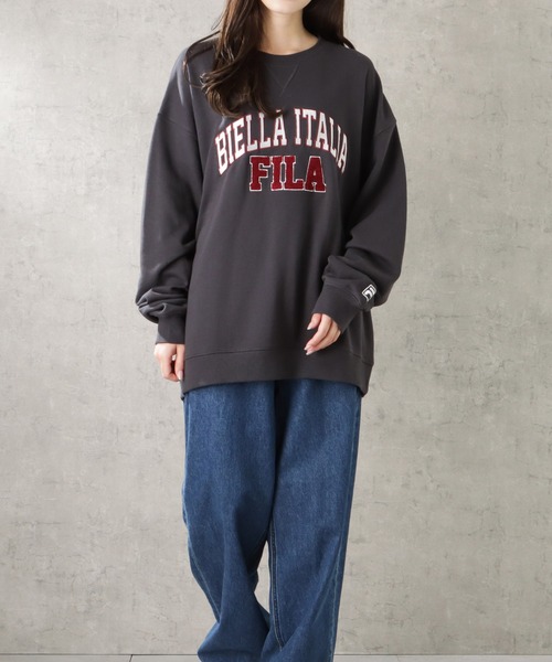 FILA（フィラ）の「FILA フィラ ビッグシルエットカレッジロゴサガラ刺繍トレーナー（スウェット・メンズ・グリーン/ブラック/オートミール・M/L/XL）」の13枚目の写真