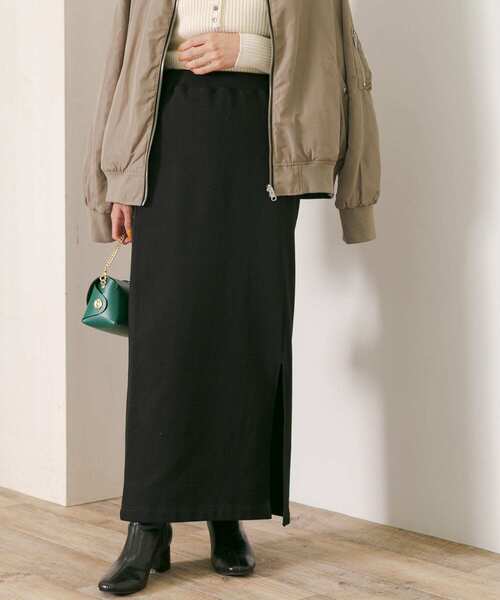 URBAN RESEARCH Sonny Label（アーバンリサーチサニーレーベル）の「裏毛スリットタイトスカート（スカート・レディース・ブラック/オフホワイト/ピンク・FREE）」の3枚目の写真