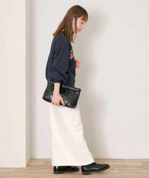 URBAN RESEARCH Sonny Label（アーバンリサーチサニーレーベル）の「裏毛スリットタイトスカート（スカート・レディース・ブラック/オフホワイト/ピンク・FREE）」の5枚目の写真