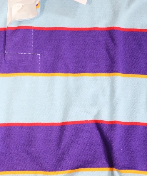SUNNY SPORTS(サニースポーツ)の「SUNNY SPORTS/サニースポーツ BORDER LAGER SHIRTS ボーダーラガーシャツ(ポロシャツ・メンズ・グリーン/パープル・MEDIUM/LARGE)」の16枚目の写真