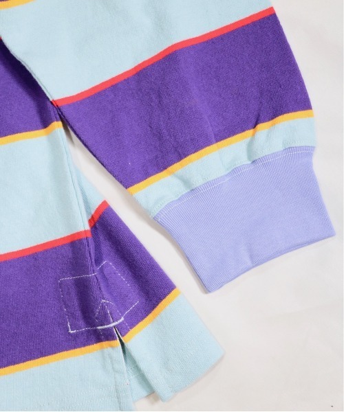 SUNNY SPORTS(サニースポーツ)の「SUNNY SPORTS/サニースポーツ BORDER LAGER SHIRTS ボーダーラガーシャツ(ポロシャツ・メンズ・グリーン/パープル・MEDIUM/LARGE)」の17枚目の写真