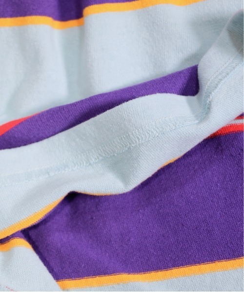 SUNNY SPORTS(サニースポーツ)の「SUNNY SPORTS/サニースポーツ BORDER LAGER SHIRTS ボーダーラガーシャツ(ポロシャツ・メンズ・グリーン/パープル・MEDIUM/LARGE)」の18枚目の写真