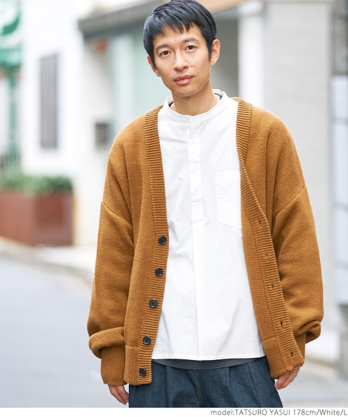 coca(coca)(コカ)の「メンズグランパシャツ(シャツ/ブラウス・メンズ・チャコールグレー/ホワイト・M/L/XL)」の7枚目の写真