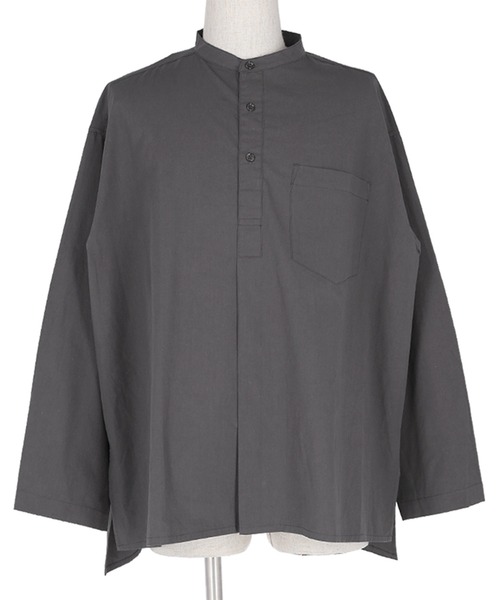 coca(coca)(コカ)の「メンズグランパシャツ(シャツ/ブラウス・メンズ・チャコールグレー/ホワイト・M/L/XL)」の13枚目の写真