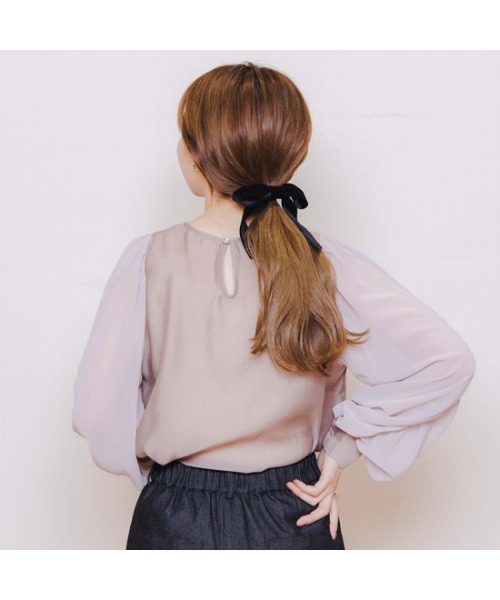 flower（フラワー）の「シャーリングギャザーブラウス（シャツ/ブラウス・レディース・ベージュ/ピンク・FREE）」の14枚目の写真