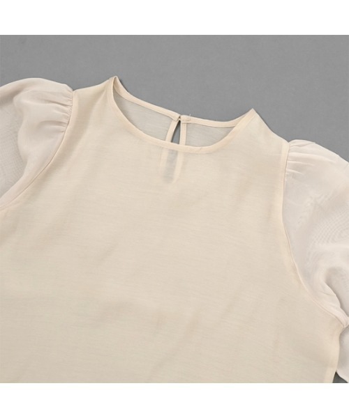 flower（フラワー）の「シャーリングギャザーブラウス（シャツ/ブラウス・レディース・ベージュ/ピンク・FREE）」の18枚目の写真