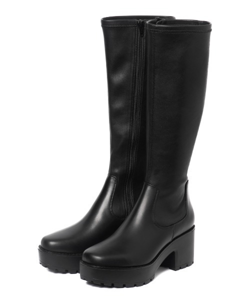 REZOY（リゾイ）の「【22AW新作】【REZOY】厚底ユニットソールストレッチロングブーツ（ブーツ・レディース・ブラウン/ブラック・L/S/LL/M）」の12枚目の写真