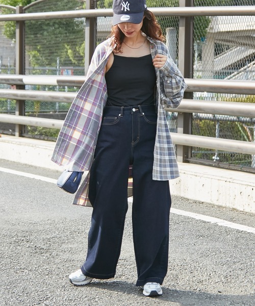 etsinta(エシンタ)の「【etsinta/エシンタ】リメイクネルオーバーシャツ(シャツ/ブラウス・レディース・ベージュ/ネイビー/グレー/ブルー・ONE SIZE)」の8枚目の写真