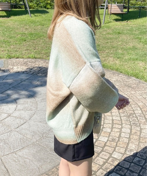 セール】グラデーションニットカーディガン【ZOZOTOWN限定アイテム