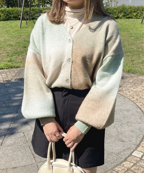 期間限定値下げ！bedsidedrama グラデーションニットカーディガン セール】グラデーションニットカーディガン【ZOZOTOWN限定