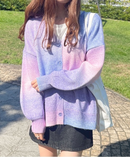 セール】グラデーションニットカーディガン【ZOZOTOWN限定アイテム