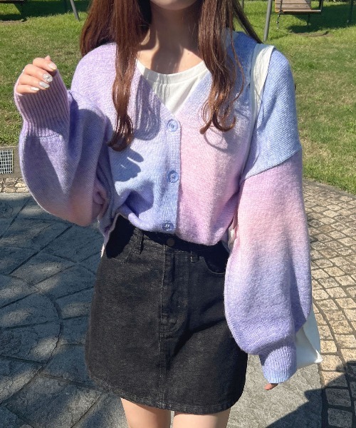 セール】グラデーションニットカーディガン【ZOZOTOWN限定アイテム