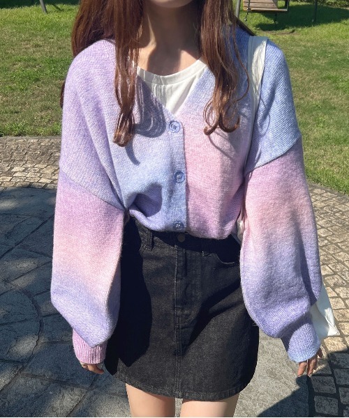 セール】グラデーションニットカーディガン【ZOZOTOWN限定アイテム