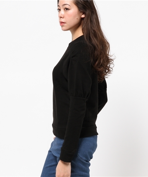 OUTLET（アウトレット）の「【goocy】パワーショルダー裏毛TOP（Tシャツ/カットソー・レディース・ブラック/ホワイト・FREE）」の4枚目の写真