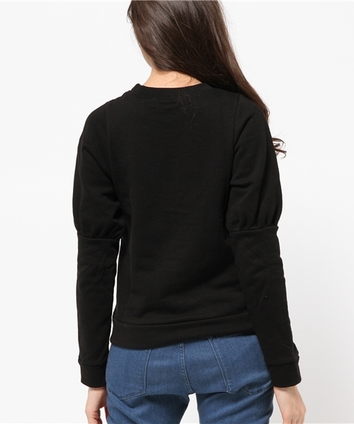 OUTLET（アウトレット）の「【goocy】パワーショルダー裏毛TOP（Tシャツ/カットソー・レディース・ブラック/ホワイト・FREE）」の5枚目の写真